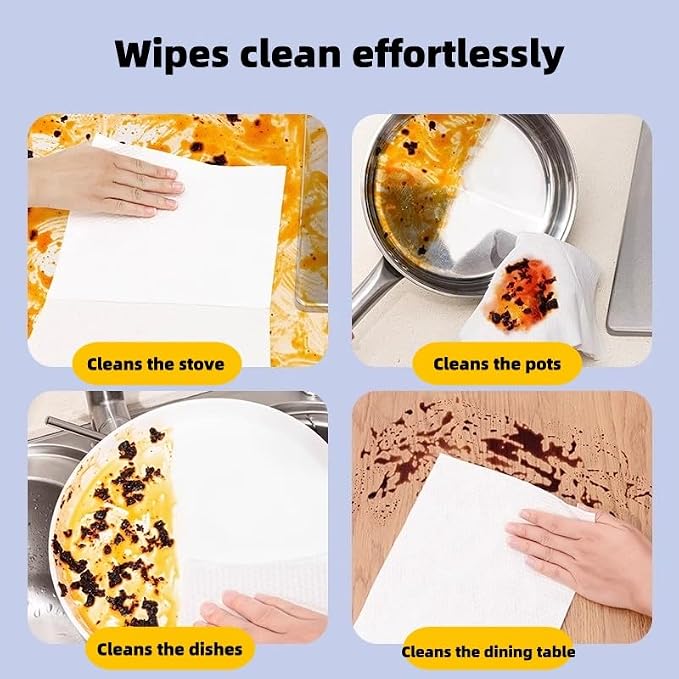 CleaningWipes for Microwaves and Cooktops, Easily Removes Food and Grime Buildup, Great for Home and Kitchen Use - 80 Count,Professional Grade Heavy-Duty Cleaning，Convenient Stove Cleaner