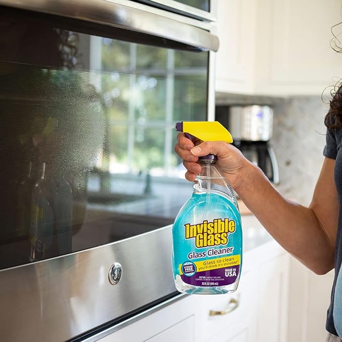 Invisible Glass 92194-6PK Premium Glass and Window Cleaner Spray – Cleans Glass, Windows, Mirrors, Shower Doors, and More – Streak-Free, Ammonia-Free, Tint-Safe – 32 fl oz (Pack of 6)