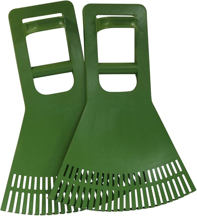 Grabber Scoop Hand Rakes with Leverage Extension Grip - Back Saving Ergonomic Gardening Tool for Lawn and Leaves Clean-up - Made in USA - Model P755