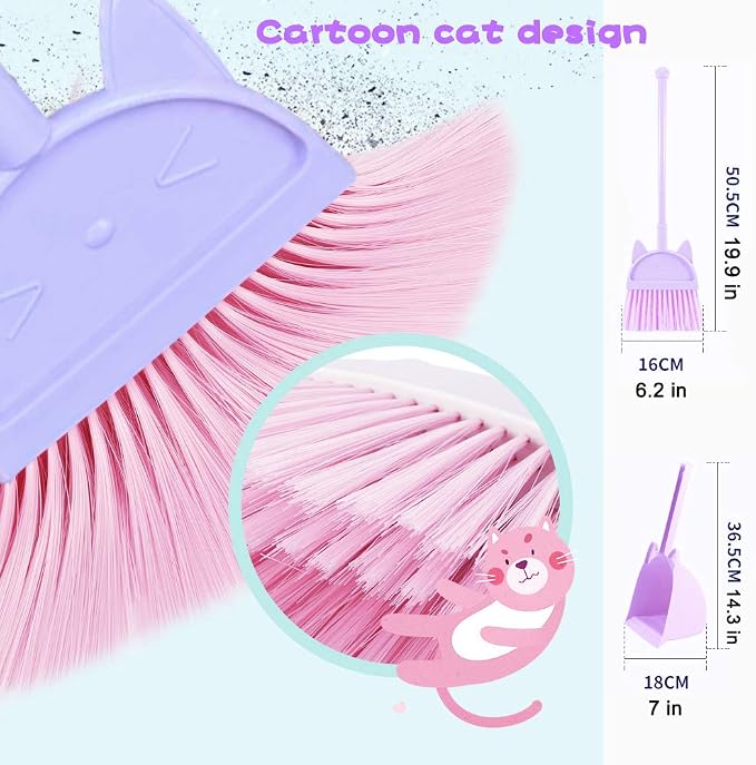 Kids Mini Broom Toy Cleaning Set Combo for Boy Girl Toddler Play Toys…