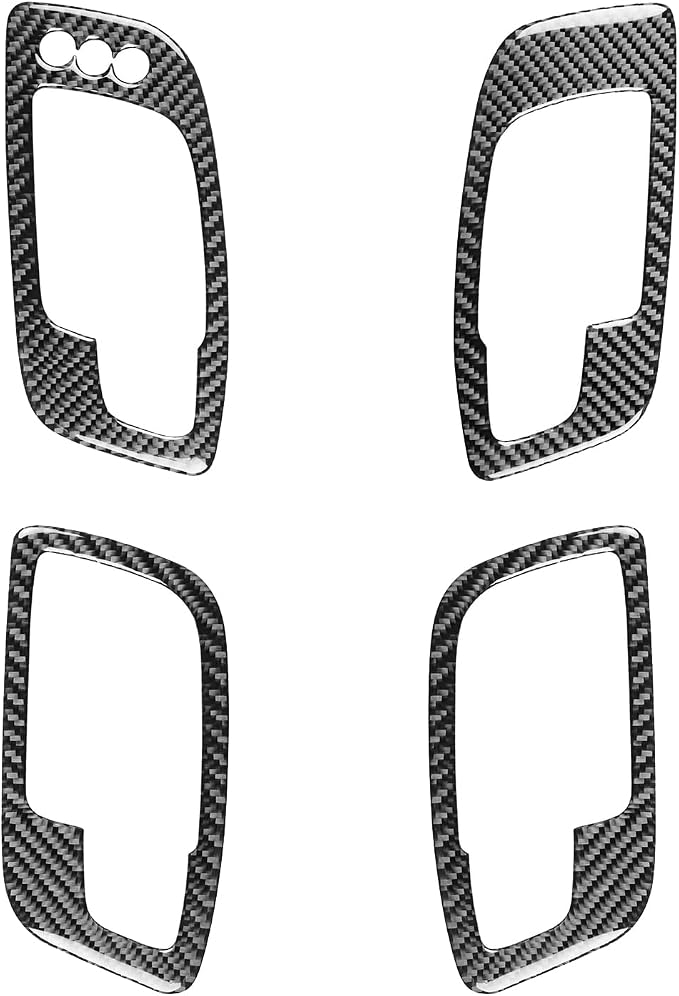 Real Carbon Fiber Trim for Dodge Charger Chrysler 300 Accessories | for Charger 2011+ Chrysler 300 2011-2023 Door Handle Sticker Interior Thick Overlay Decal - B