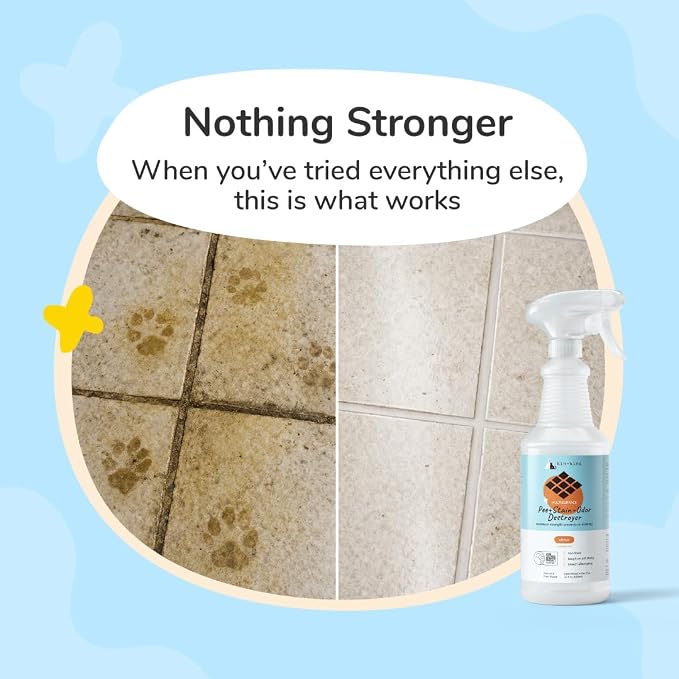 kin+kind Pee+Stain+Odor Destroyer - Multisurface - Maximum Strength - Stops Re-Marking - USDA Certified Biobased - Citrus - 32 fl oz