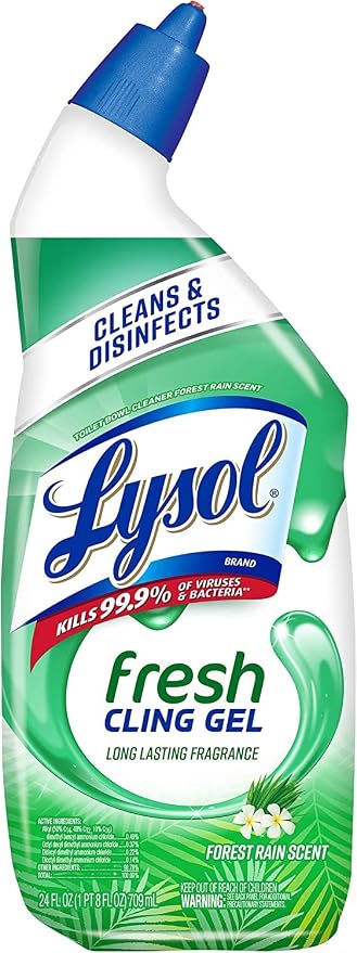 Lysol Cling Gel Toilet Bowl Cleaner, Country Scent, 24 Ounce (Pack of 3)