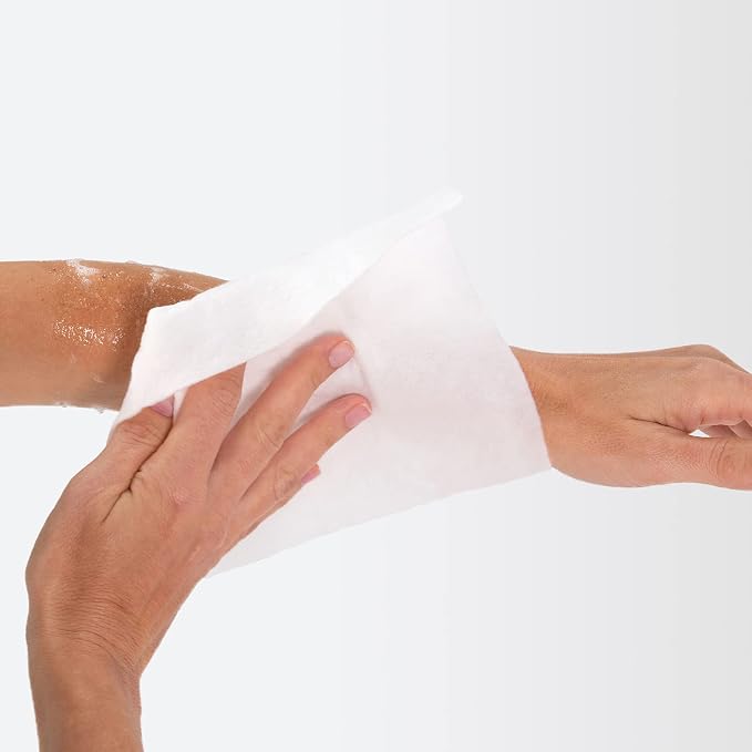 Essential Bath Cleansing Washcloths - 1 Package, 8 Cloths - Rinse Free, Fragrance-Free Ultra-Soft and Thick Bath Wipes