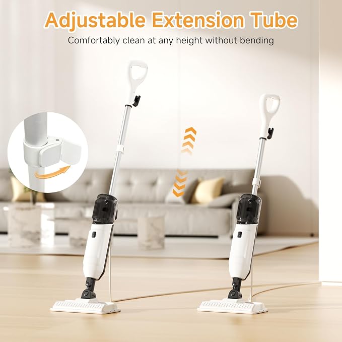 Steam Mop for Floor Cleaning, Multi-Purpose Steam Cleaner with Handheld Steamer & Accessories, Deep Cleaning Floor Steamer for Hardwood and Tile, Pet-Friendly Steam Mop for Home