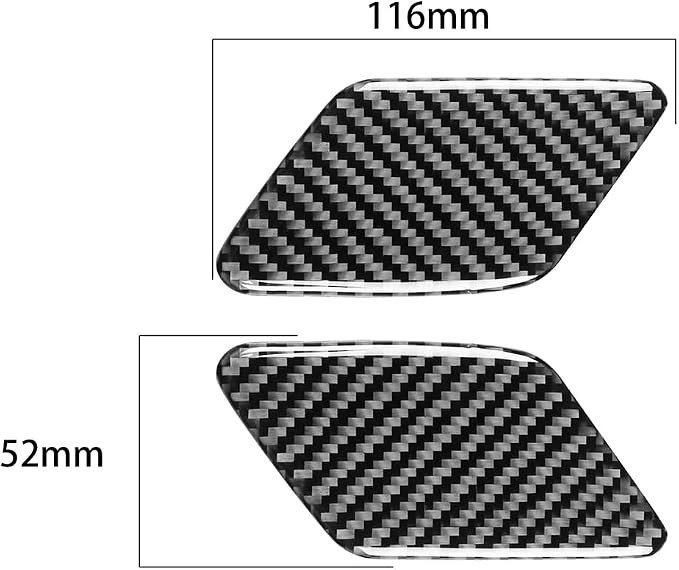 Real Carbon Fiber Trim for Audi Accessories | for B9 A4 S4 A5 S5 2020-2025 / RS5 2021-2025 Headlight Washer Button Panel Interior Thick Overlay Decal