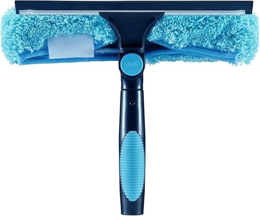 11" Window Squeegee & Microfiber Scrubber 2-in-1 Cleaning Tools | Attachment Only