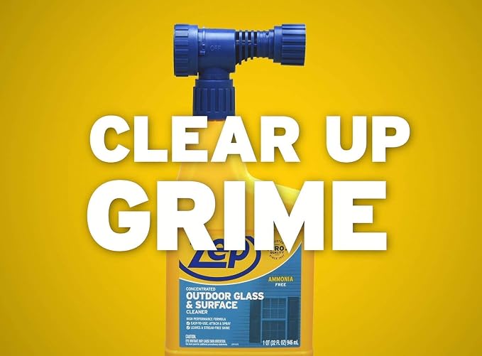 Zep Hose-End Outdoor Cleaner - U49910 - Great for Outdoor Glass and Surfaces - 32 Ounces (Pack of 2)