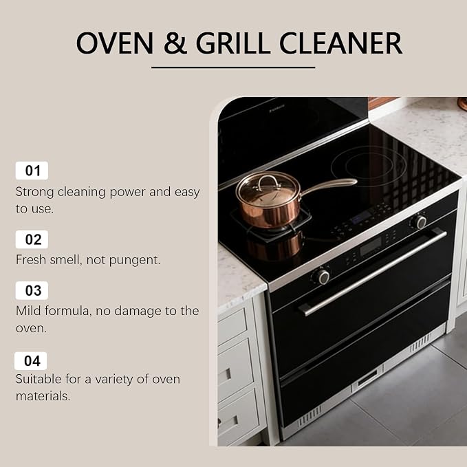 Oven & Grill Cleaner Spray, Heavy Duty Degreaser for Kitchen Appliances, Deep Cleaning Formula for Ovens, Grills, Air Fryers & BBQ Grates, 100ML