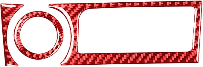 Red Real Carbon Fiber Car Decals Engine Stop Start Button Cover Storage Box Panel Trim Stickers Accessories Compatible with Subaru BRZ 2016 2017 2018 2019 2020 Interior Type-A