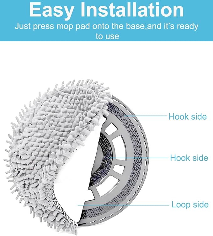 12 Pack Mop Pads for Dreame L10/L10s/L30/L30s/L40/L50/L60/X30/X40/X50/X60 | Washable Reusable High Density Microfiber Mopping Pads, Strong Absorption, Tool-Free Install, Durable Deep Cleaning Mop Cloth