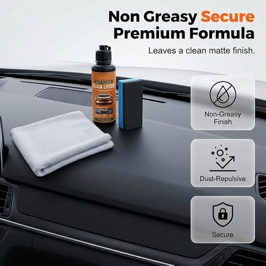 Auto Plastic Restorer Kit, 2026 New Car Plastic Restorer, Automotive Black Lotion for Dashboard, Multi Functional Dashboard Polish for Car Interior Care (1)
