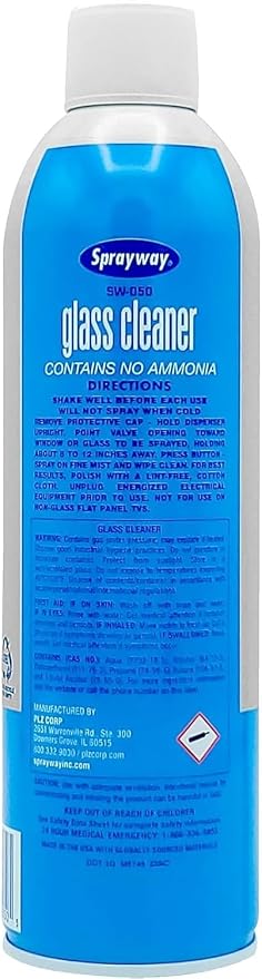 Sprayway Glass Cleaner with Foaming Spray for a Streak-Free Shine for Home and Automotive Use, 19 oz., Pack of 12