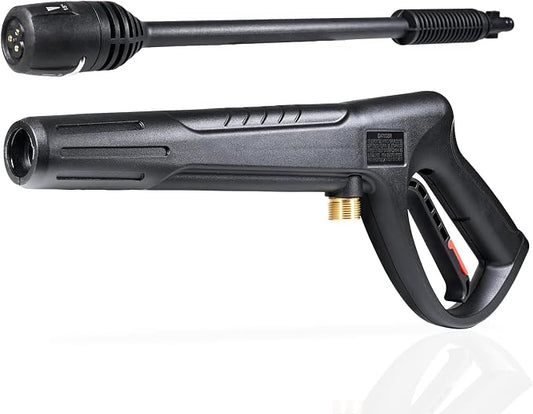 Pressure Washer Gun Wand & 3-in-1 Adjustable Nozzle, M22-14mm | Compatible with Ryobi, Powerstroke, Greenworks, Husky, Raptor Blast, Electric Power Washer