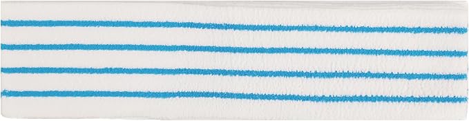 Rubbermaid Commercial Products HYGEN Disposable Microfiber Pad for Quick Connect Mop System, 8 Count, for 18" Frame, with Scrubbing/Scouring Stripes, Multisurface, for Dry and Wet Cleaning, 2182496