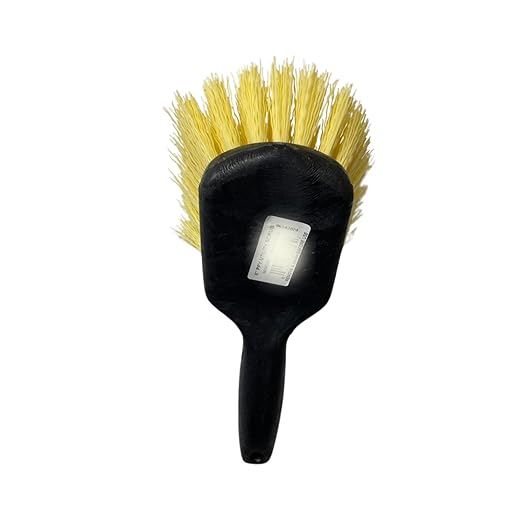 SPARTA Plastic Scrub Brush, Cleaning Brush, Utility Brush with Polypropylene Bristles For Cleaning, 8 Inches, Black
