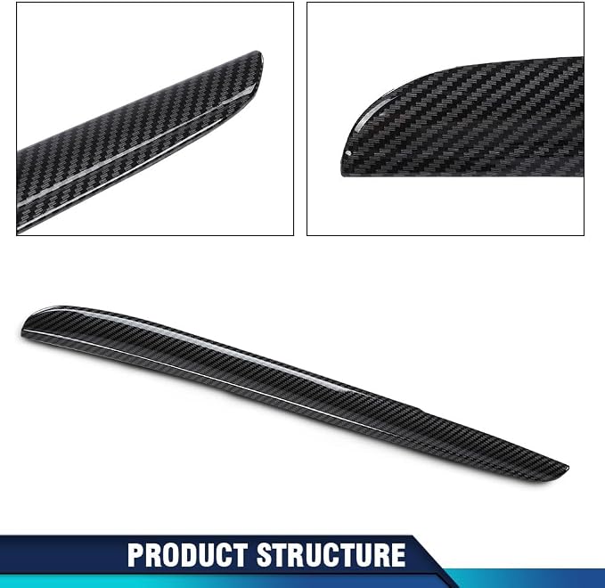 PIT66 Central Control Dashboard Cover Trim Bezel Fit Chrysler 300 2011-2023 | Black Carbon Fiber Polished