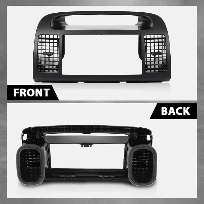 G-PLUS Upper Center Dash Trim Radio Bezel Ac Air Vents Black Compatible with Toyota Camry 2002-2006