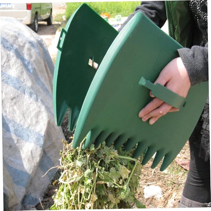 Leaf Grabbers, Garden Rake for Leaves,2 Pcs Handheld Garden Yard Leaf Grabber Leaf Collector Grabs Grass Grabbers with Leaf Claws Leaf Hand Rake for Garden Leaf Rubbish Grass Collecting Removal