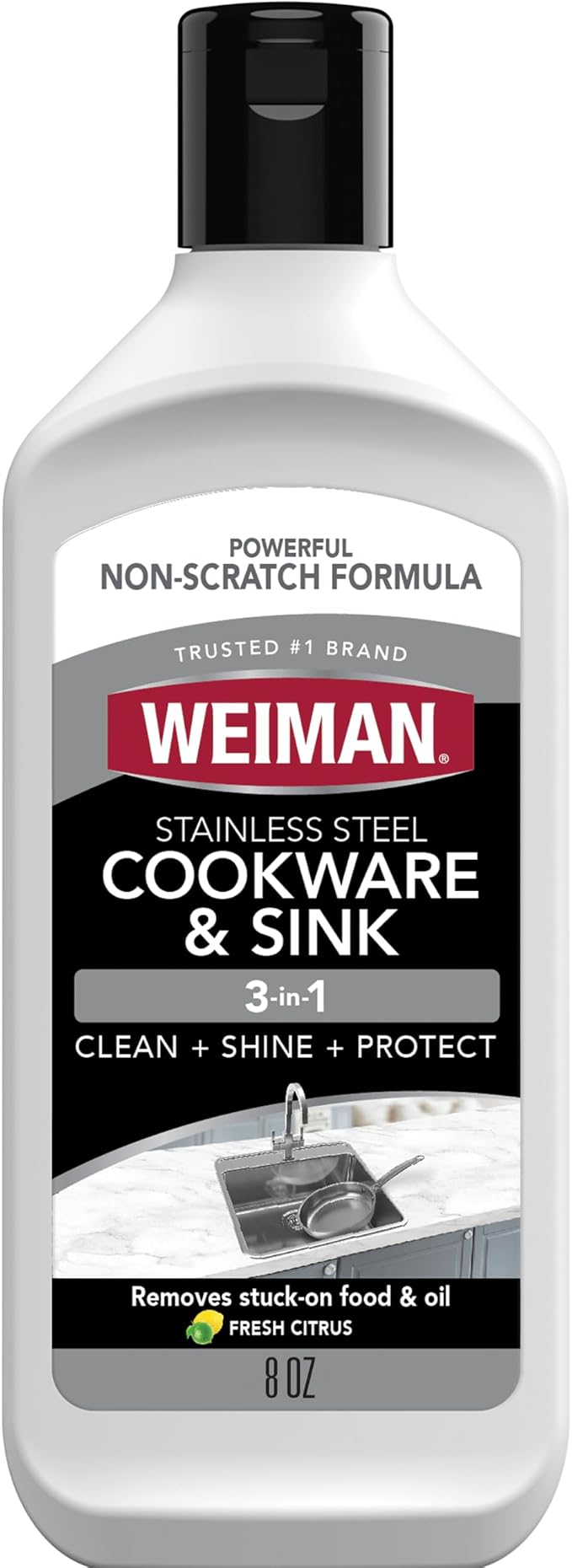 Weiman Stainless Steel Sink and Pots & Pans Cleaner and Polish