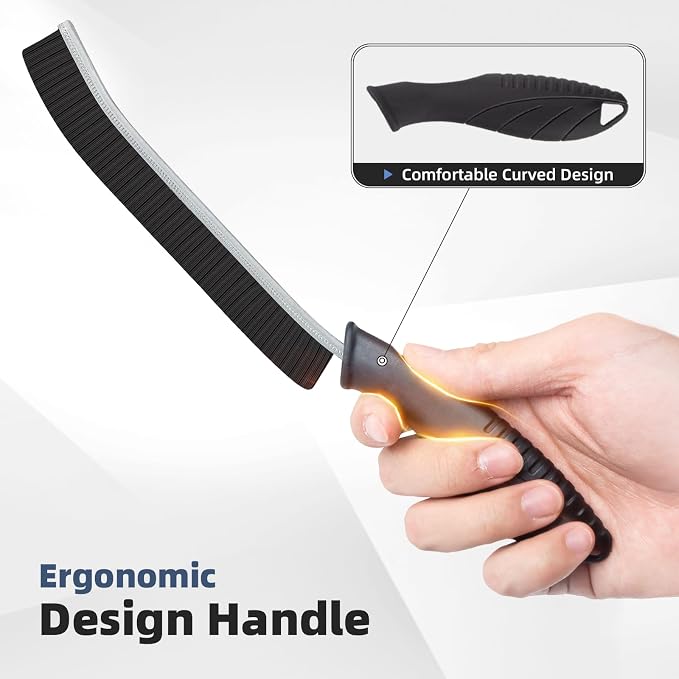 FOOGWEE Hard Bristle Crevice Cleaning Brush - Cleaning Tools for Household Use, Multifunctional Gap Cleaning Supplies for Kitchen, Bathroom, Toilet, Window, Vehicle, Faucets, Grout, Home (Black)