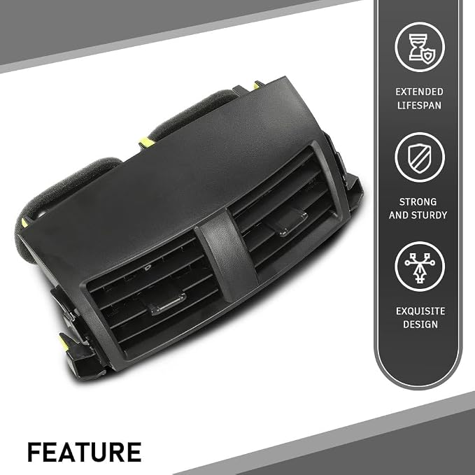 DOTCOM Center AC Air Dash Vent Panel Fit For Toyota Rav4 2006-2012 | Replace 55663-42020,Custom Fit Toyota Rav4 2006-2012,Black