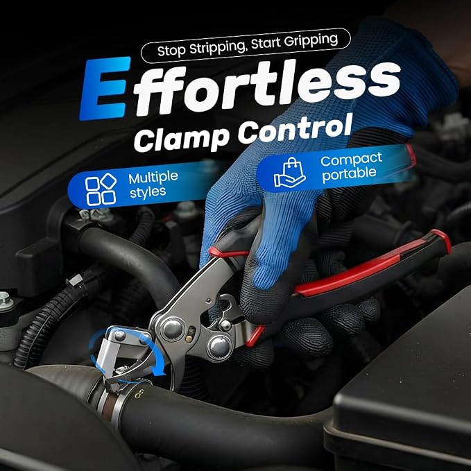 Car Clip Pliers Disassembly Tools, Heavy Duty Spring Loaded Auto Trim Removal Tool, Easily Removes Stubborn Clips Plastic Rivets Dashboard Bike Tire Fasteners (2pc)