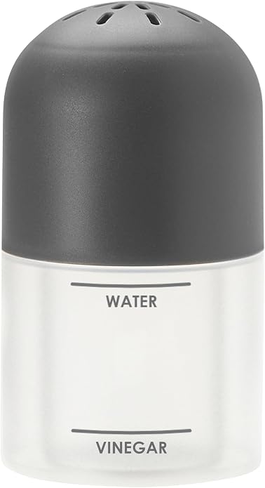 Tovolo Microwave Steam Cleaner for Inside Microwave Oven Easy to Use Fill Lines for Water Vinegar Helps Clean and Deodorize, Microwaveable Silicone BPA Free Steaming Cleaner for Home Office Microwave