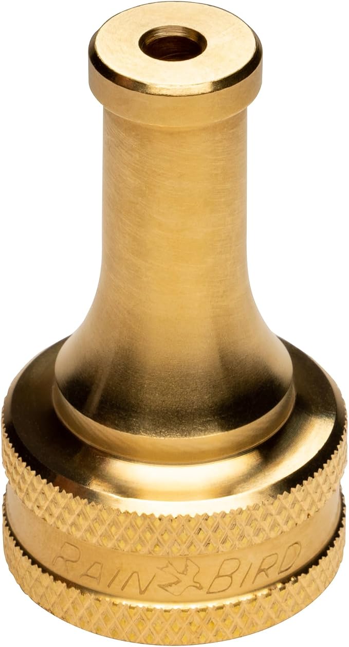 Rain Bird HENZLB2JET 2-Inch Lead-Free Brass Jet Hose End Nozzle - High Pressure Garden Hose Sprayer with Focused Jet Stream, Durable Brass Construction, 3/4 in GHT Connection for Outdoor Cleaning