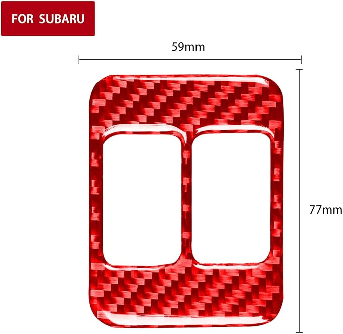 Real Soft Carbon Fiber Trim Sticker Interior Compatible with Subaru BRZ 2016 2017 2018 2019 2020 Car Decoration Seat Heating Button Panel Cover Accessories Decals