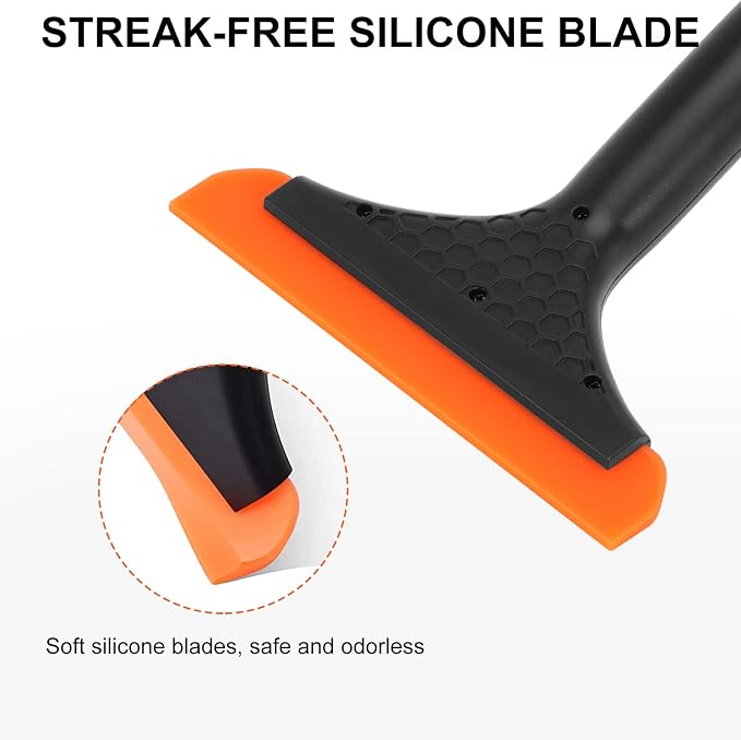 SetSail Shower Squeegee for Glass Doors, Small Squeegee for Shower Glass | Mini Silicone Squeegee for Window, Glass Door, Bathroom, Mirror, Car Window