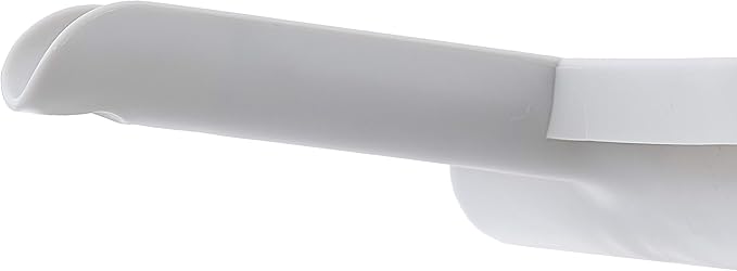 Superio Clip-On Dustpan with Rubber Lip - 10-inch Wide Durable Plastic Dust Pan with Comfort Grip Handle, White, 1-Pack