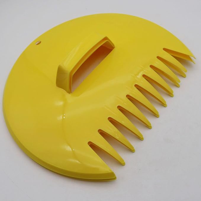 Leaf Grabbers Handheld Lightweight Multifunctional Gardening Tool Hand Rakes for Yard Lawn Debris, Round Yellow