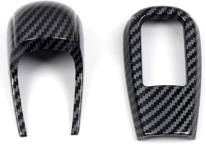 HIGH FLYING for Subaru WRX STI 2015-2021, XV Crosstrek 13-17, Forester 13-18 Car Accessories Shift Console Gear Knob Cover Carbon Style 2pcs