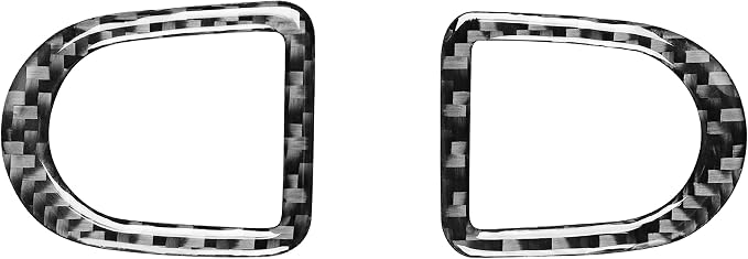 Real Carbon Fiber Trim for Ford Mustang GT Shelby Accessories | for 2005 2006 2007 2008 2009，Inner Door Lock Pin Knob Cover，Thick Overlay Sticker Decal
