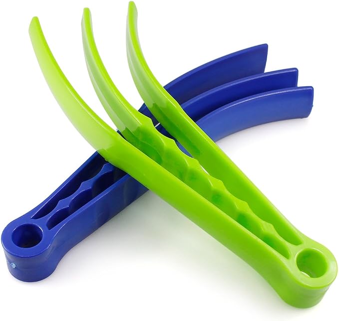 SENHAI Duster, Set of 2 Microfiber Cleaner Brush for Window Blinds, Air Conditioner, Vent, with 2 Extra Sleeves, Blue & Green, ABS Material