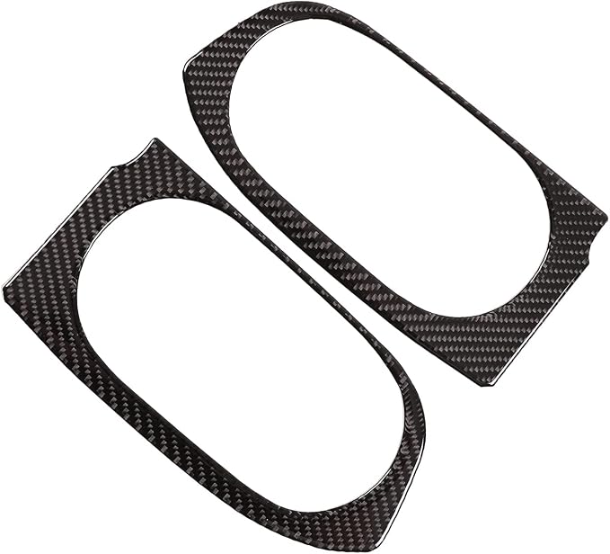 Door Armrest Panel Cup Holder Trim Frame Sticker for Honda Pilot 2016-2022/Ridgeline 2017-2023/Passport 2019-2023, 2rd Row Rear Seat Cup Holder Trim Cover (2rd Row Cupholder Trim Frame)