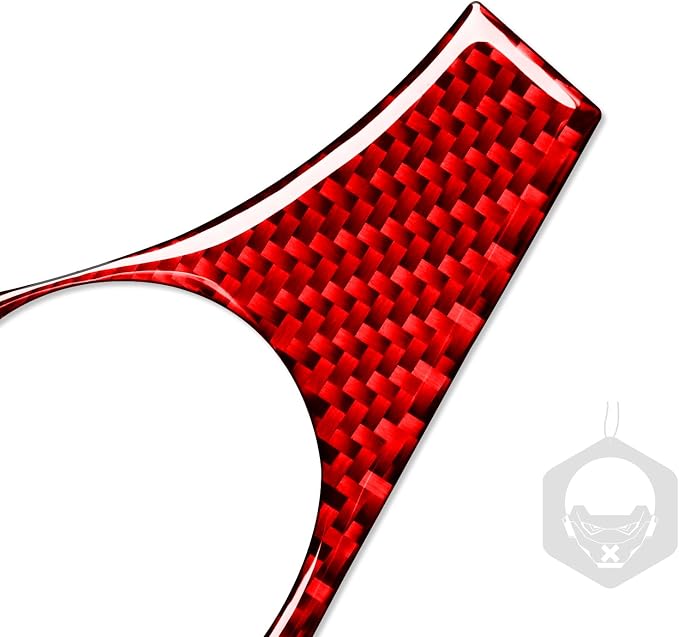 Red Real Carbon Fiber Trim for Nissan Rogue Accessories | for 2014-2020 / Rogue Sport 2017-2022 Engine Ignition Start Stop Panel Sticker Interior Thick Overlay Decal