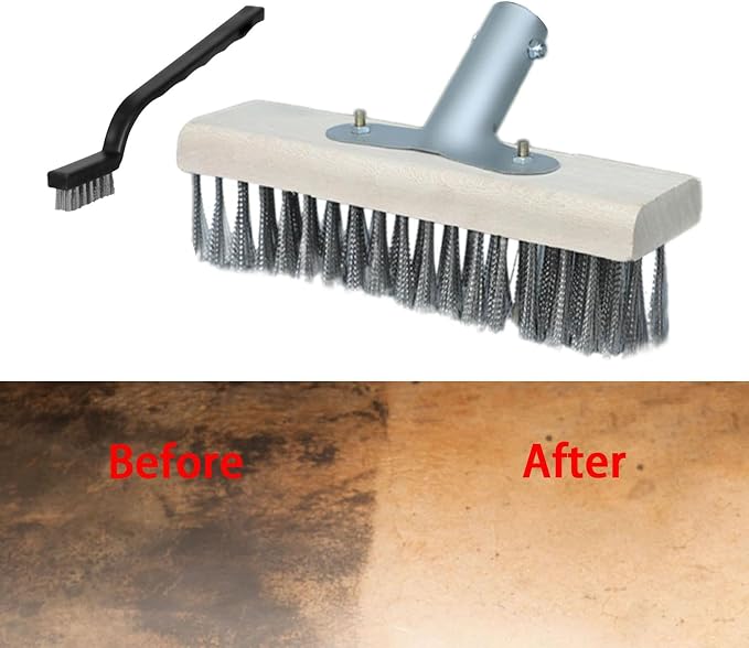 Multi Purpose Scrubber Brush with Wire Head for Shower and Patio Use, 20cm