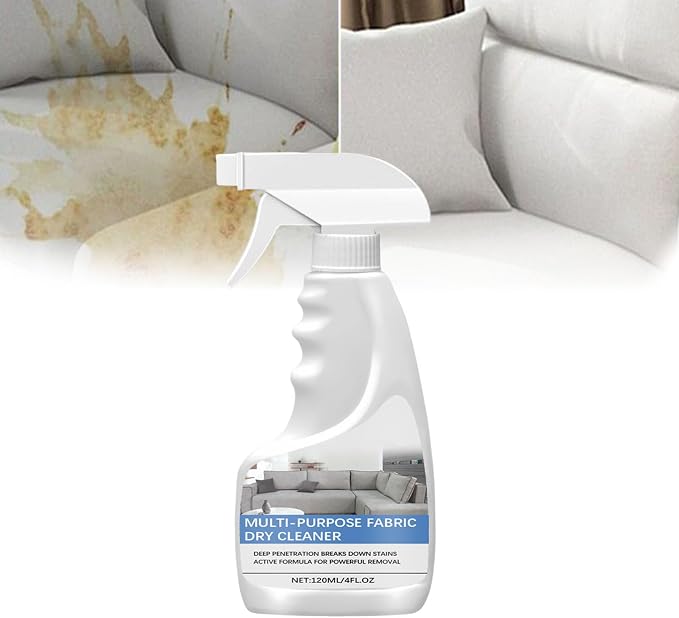 Multi-Purpose Fabric Dry Cleaner Spray,Home Stain Cleaner,Spray And Wash Stain Remover,No Water, No Waiting, Removal Grease For Fabrics (1pc)