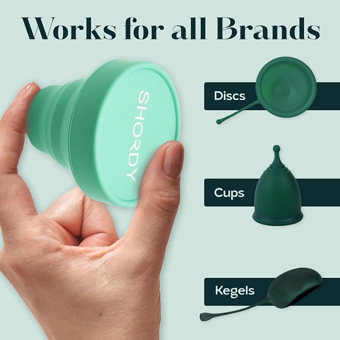 SHORDY Menstrual Cups Sterilizer Case – Collapsible Silicone Microwave Steamer & Cleaner to Boil, Sterilize & Store Menstrual Cup, Period Cups & Discs – Compact, Reusable & Travel-Friendly