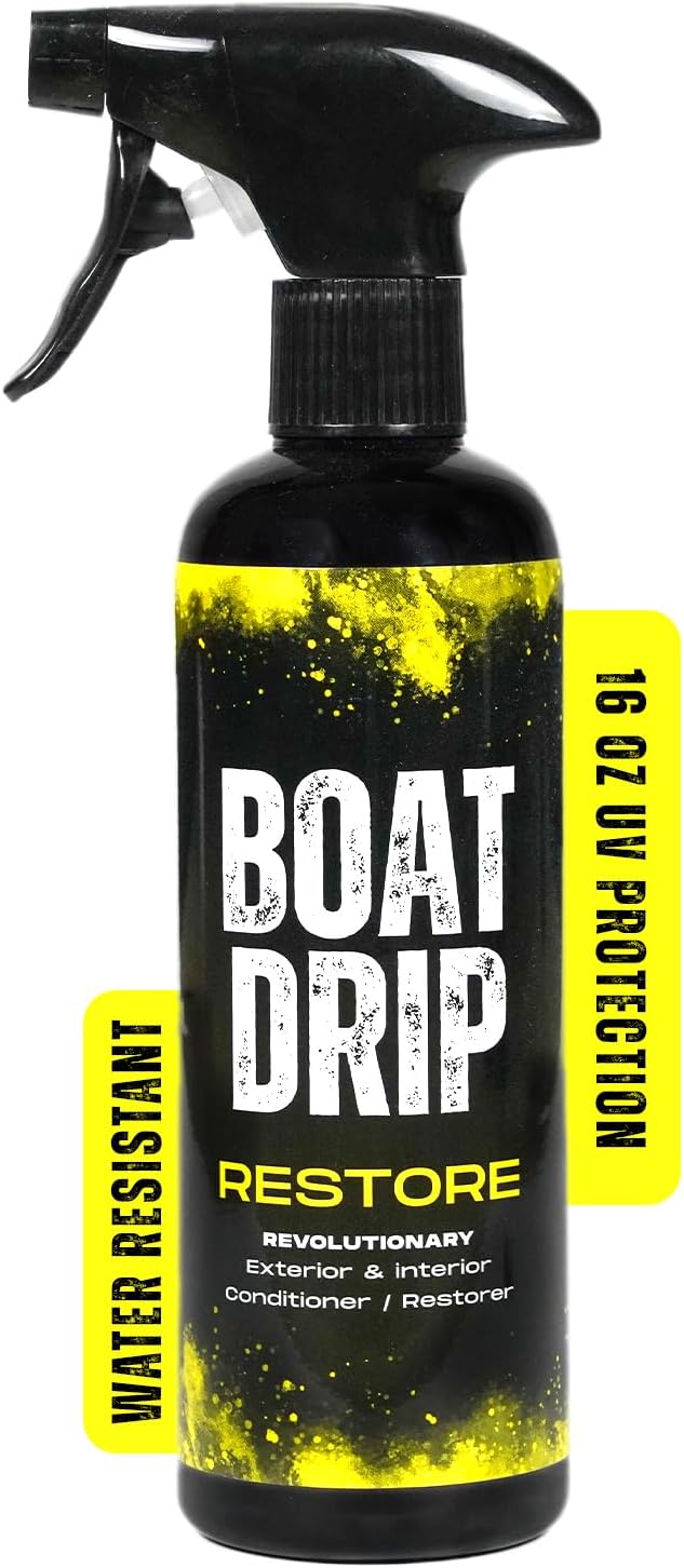 Restore -Interior & Exterior Boat Cleaner with UV Protection- Restores, & Protects Trim, Vinyl, Plastic, Dashboard, & Seats - Water-Resistant, Made in USA