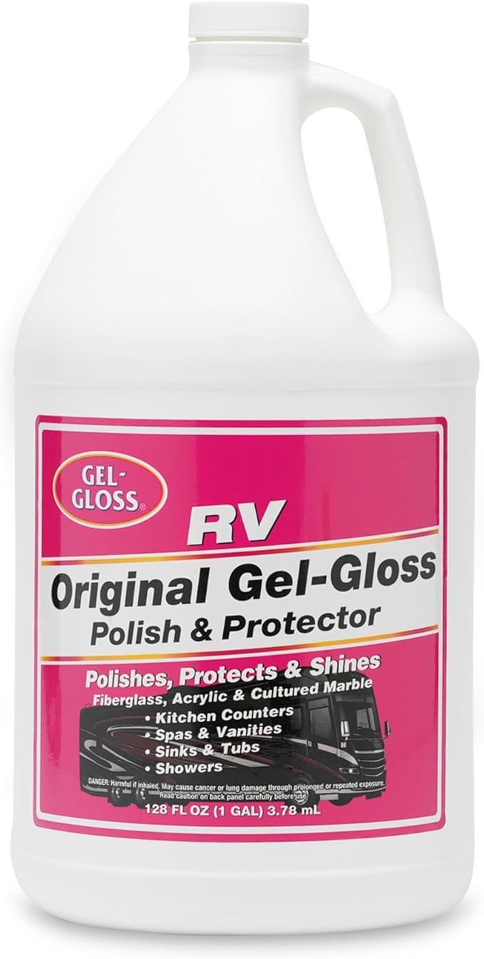 RV Polish w/Carnauba Cleaner Wax Formulation for a Protective Coating - Removes Water Spots, Light Scratches & Stains While Restoring Color & Shine, 1-Gallon (128 oz)