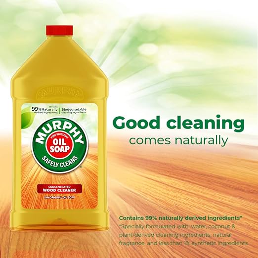 Murphy Oil Soap Concentrated Formula, Wood Cleaner, No-Rinse Floor Cleaner, Citronella Oil Scent, 32 fl oz Bottle (3 Pack)