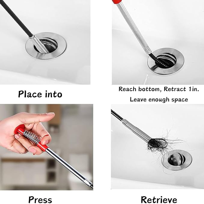 33 inch Drain Snake Flexible Grabber Claw – Toilet Snake Drain Claw for Clog Remover & Pick Up Small Items
