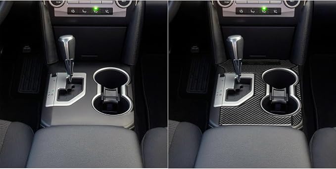 Real Carbon Fiber Trim for Toyota Camry Accessories | for 2012 2013 2014 Gear Shifter Console Panel Frame Sticker Interior Thick Overlay Decal - B