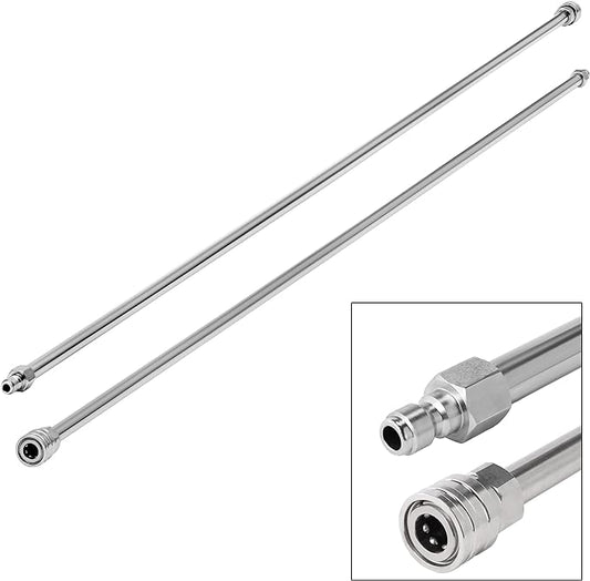 Pressure Washer Wand Extension, 120 Inch Stainless Steel Wand | Replacement Pressure Washer Lance, Power Washer Extender Wand, 1/4" Quick Connect Fitting, 4000 PSI(2 Wands – 60" Each Wand )