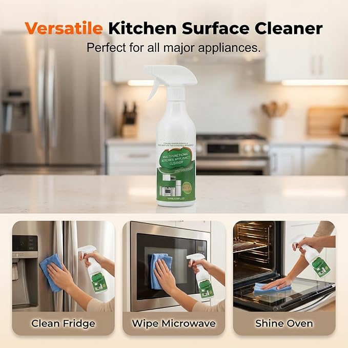 Multi-Purpose Enzyme Foam Cleaner, Powerful Multipurpose Kitchen Appliance Cleaner Spray, Multi-Use Enzyme Foam Cleaner for Kitchen Household Oven Stove Range Hood (3)