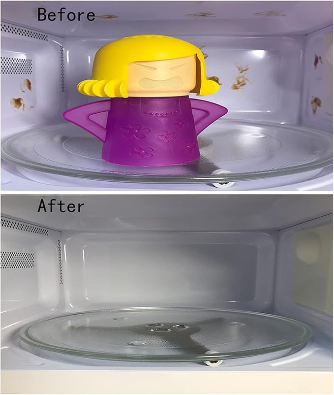 Asltw Angry Mom Microwave Oven Steam Cleaner, Clever Mama Microwave Cleaner, the Fun and Easy Way to Steam Clean Your Microwave, Cut Cleaning Time by Half (Purple)