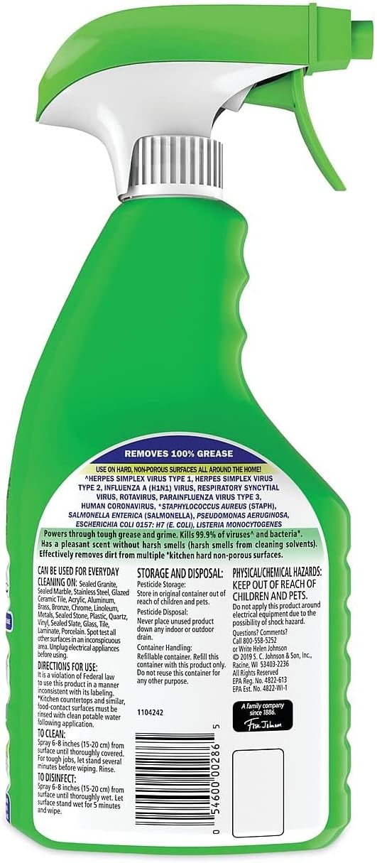 Fantastik All Purpose Cleaner, Multipurpose Surface Cleaner & Kitchen Grease Removal, Packaging Designed to Prevent Leakage and Breakage, Fresh Scent, 32 Fl Oz